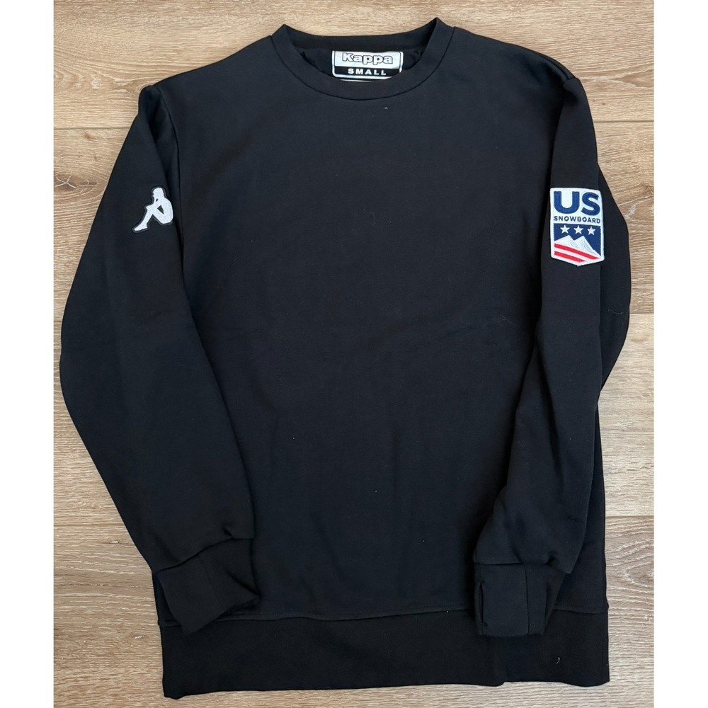 Kappa 6Cento 629R US Ski Snowboard Team Sweatshirt Mens S Black NWT